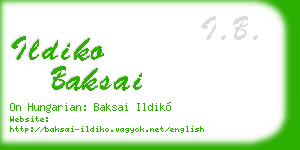 ildiko baksai business card